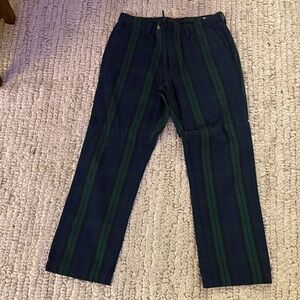 Vineyard Vines Navy and Green Striped Chinos